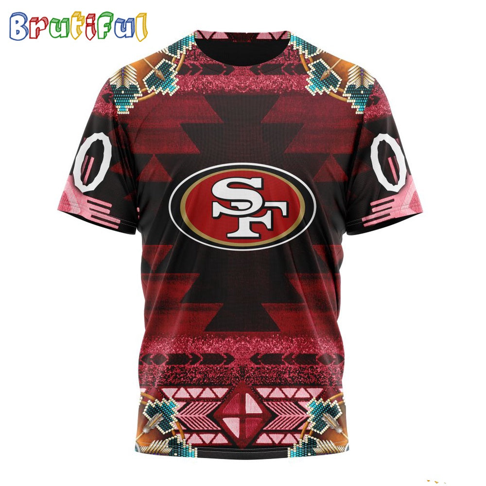 NFL San Francisco 49ers T-Shirt Special Native Costume Design T-Shirt