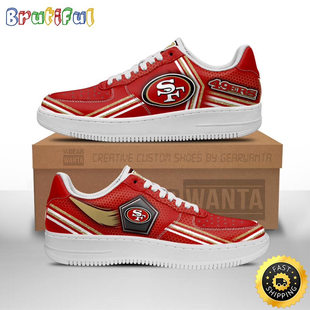 NFL Sanfrancisco 49ers Air Force 1 Shoes Air Sneakers For Fans