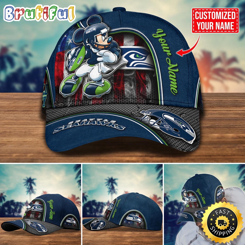 NFL Seattle Seahawks Baseball Cap Mickey Cap Trending Custom Cap