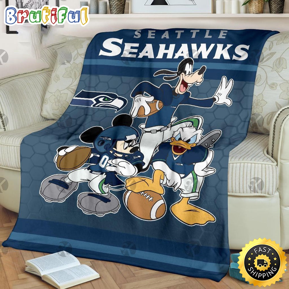 NFL Seattle Seahawks Blanket Mickey Mouse Blanket