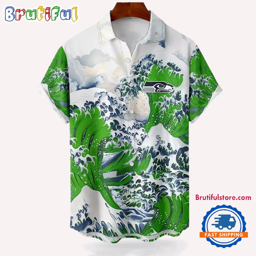 NFL Seattle Seahawks Football Special Great Wave Hawaiian Shirt