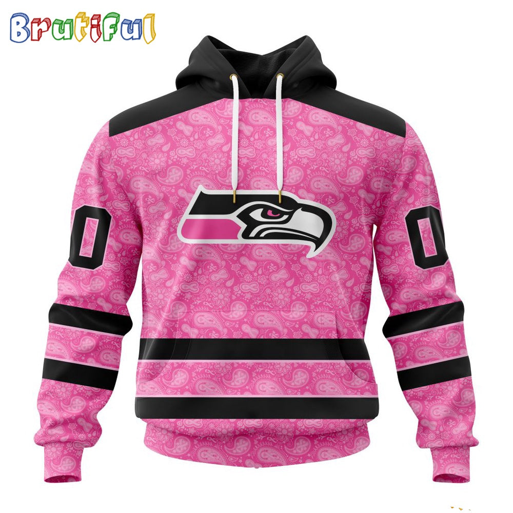 NFL Seattle Seahawks Hoodie Special Pink Hoodie Design Fight Breast Cancer