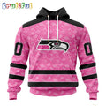 NFL Seattle Seahawks Hoodie Special Pink Hoodie Design Fight Breast Cancer