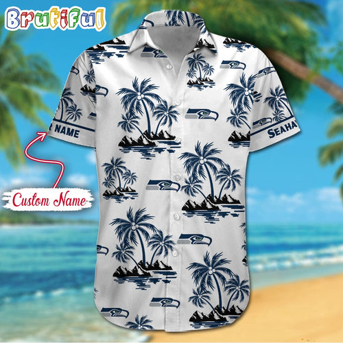 NFL Seattle Seahawks Palm Tree Tropical Summer Hawaiian Shirt