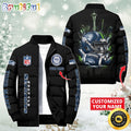 NFL Seattle Seahawks Puffer Jacket City Logo Print Jacket For Fans