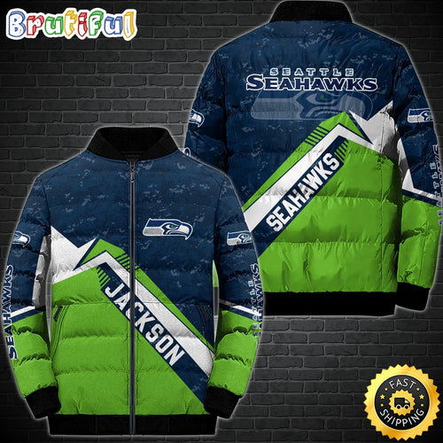 NFL Seattle Seahawks Puffer Jacket Customized Sport Down Jacket