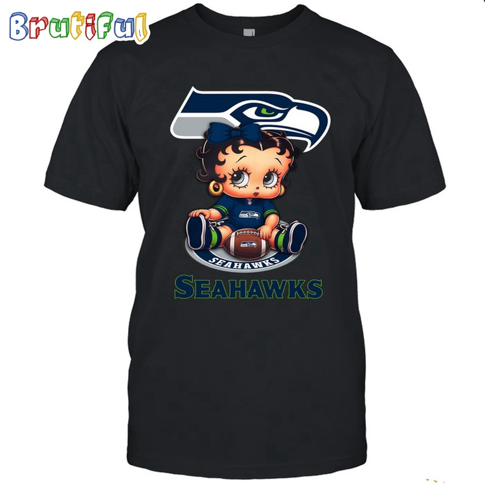 NFL Seattle Seahawks T-Shirt Betty Boop Football Tshirt