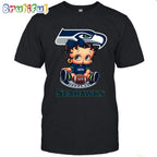 NFL Seattle Seahawks T-Shirt Betty Boop Football Tshirt