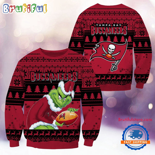 NFL Tampa Bay Buccaneers Football Grinch Christmas Ugly Sweater