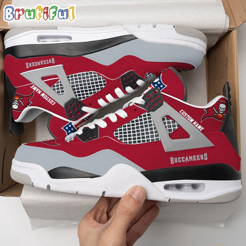 NFL Tampa Bay Buccaneers Football Team Air Jordan 4 Shoes, Personalized AJ4 Sneaker
