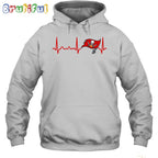 NFL Tampa Bay Buccaneers Heartbeat Hoodie Unisex Football T-Shirt Hoodie