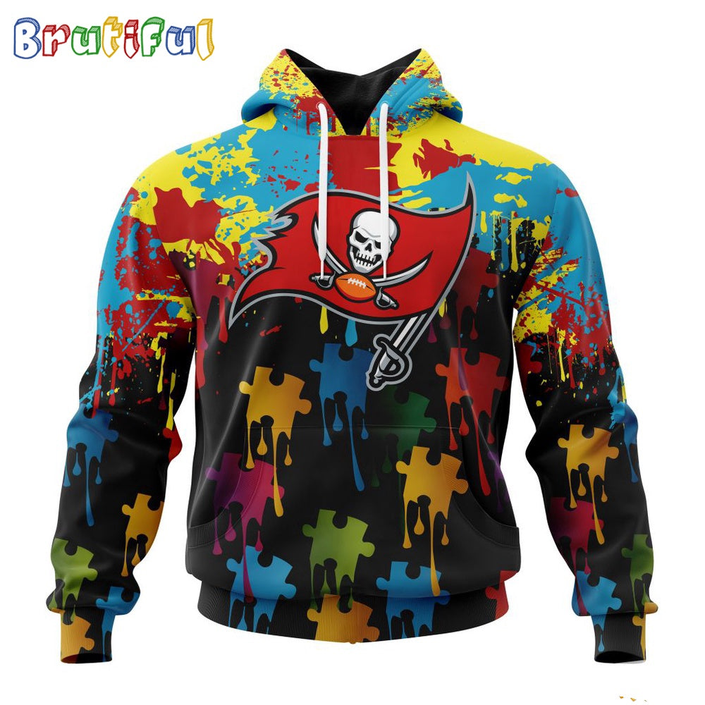 NFL Tampa Bay Buccaneers Hoodie Special Autism Awareness Design Football Hoodie