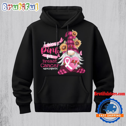 NFL Tampa Bay Buccaneers Special Gnomes Flower In October I Wear Pink For Breast Cancer Awareness 2D Shirt