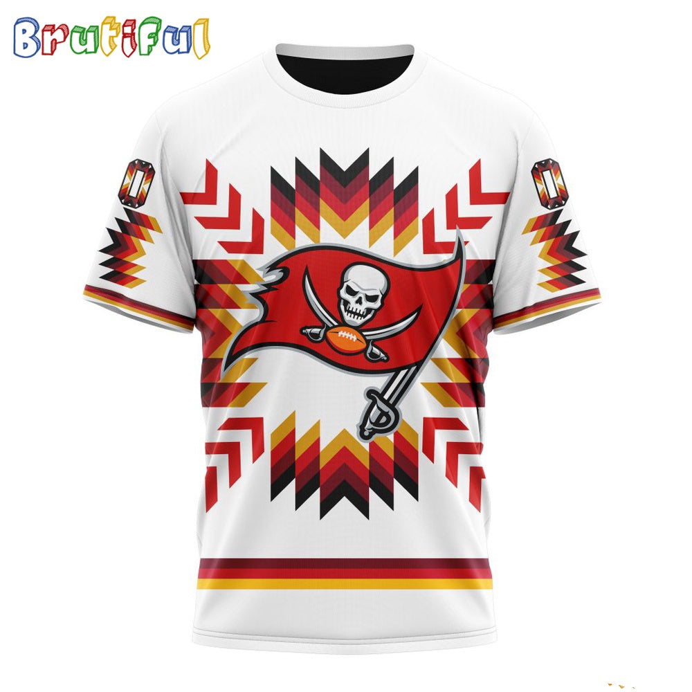 NFL Tampa Bay Buccaneers T-Shirt Special Design With Native Pattern