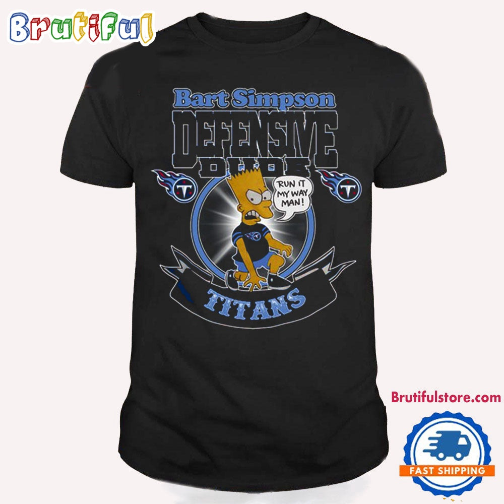 NFL Tennessee Titans Bart Simpson Defensive Dude T Shirt
