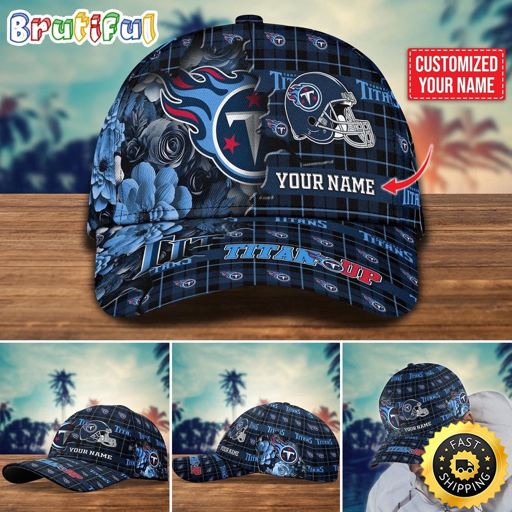 NFL Tennessee Titans Baseball Cap Flower Trending Custom Cap