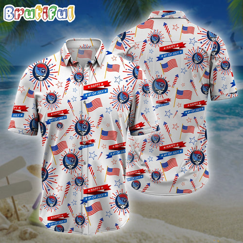 NFL Tennessee Titans Grateful Dead Hawaiian Shirt, Grateful Dead Hawaiian Shirt