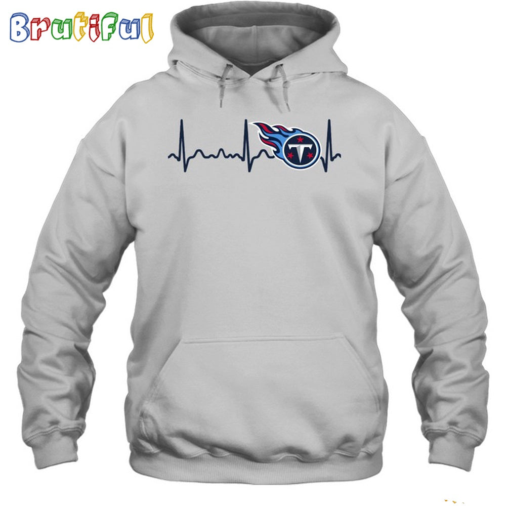 NFL Tennessee Titans Heartbeat Hoodie Unisex Football T-Shirt Hoodie