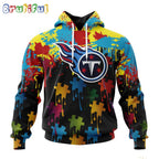 NFL Tennessee Titans Hoodie Special Autism Awareness Design Football Hoodie