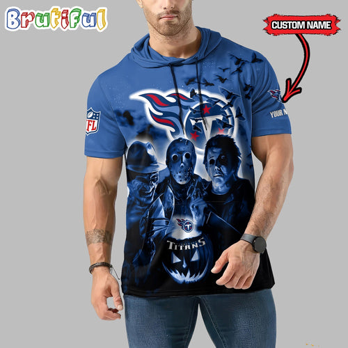 NFL Tennessee Titans Horror Characters Essential Halloween Sleeveless Hoodie