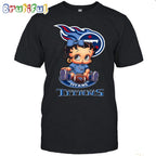 NFL Tennessee Titans T-Shirt Betty Boop Football Tshirt