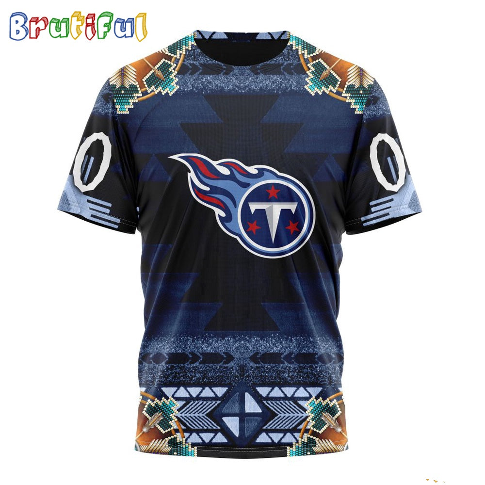 NFL Tennessee Titans T-Shirt Special Native Costume Design T-Shirt