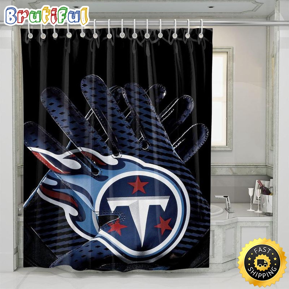 NFL Tennessee Titans Team Shower Curtain Set For Bathroom Decor