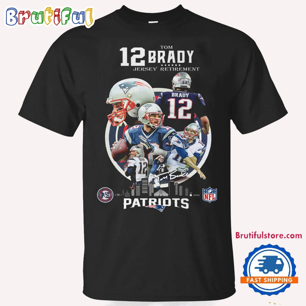 NFL Tom Brady Jersey Retirement New England Patriots Football 2024 T Shirt