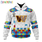 NFL Washington Commanders Hoodie Special Autism Awareness Design 3D Hoodie
