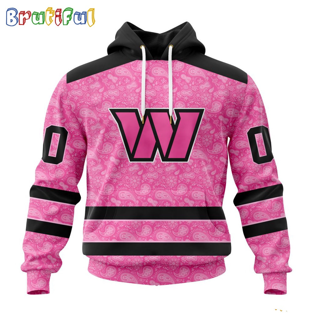 NFL Washington Commanders Hoodie Special Pink Hoodie Design Fight Breast Cancer