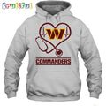 NFL Washington Commanders Nurse Love Hoodie Unisex Football T-Shirt Hoodie