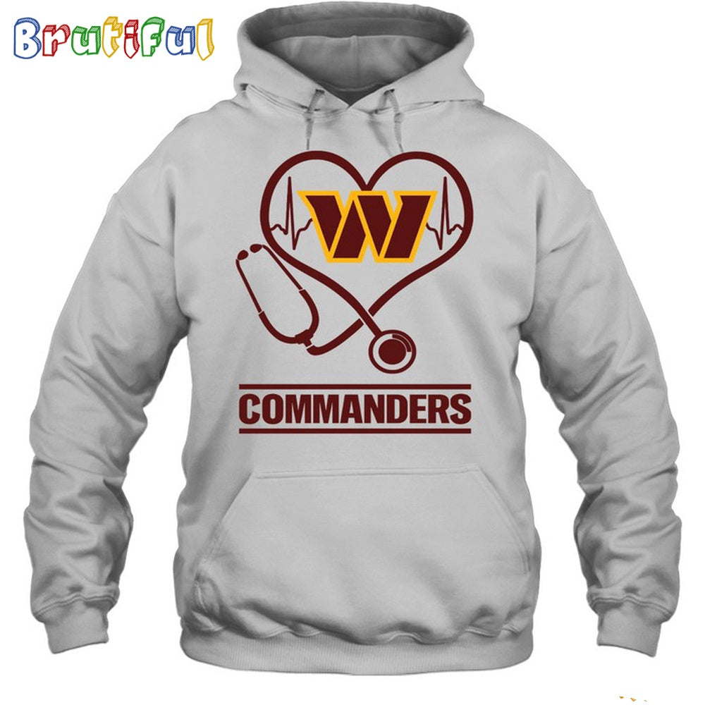 NFL Washington Commanders Nurse Love Hoodie Unisex Football T-Shirt Hoodie