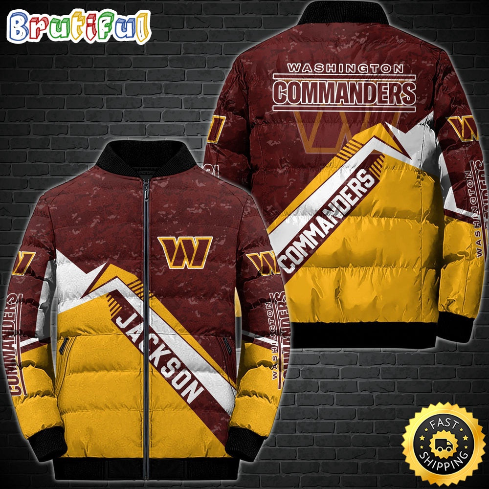 NFL Washington Commanders Puffer Jacket Customized Sport Down Jacket