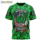 NFL Washington Commanders T-Shirt Special Design 3D T-Shirt St Patrick Day