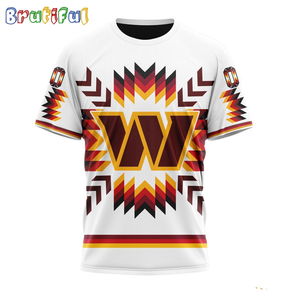 NFL Washington Commanders T-Shirt Special Design With Native Pattern