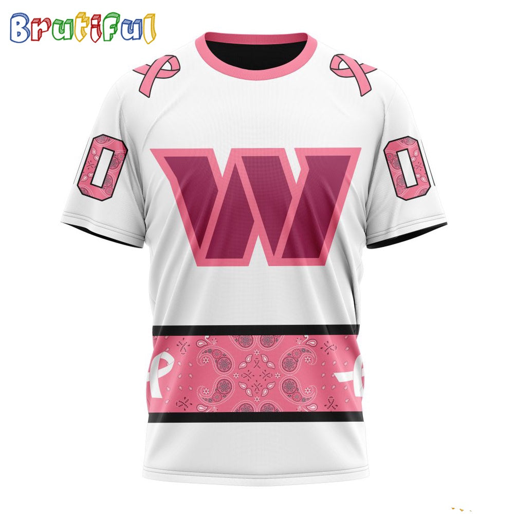 NFL Washington Commanders T-Shirt Special Pink Design Fight Breast Cancer