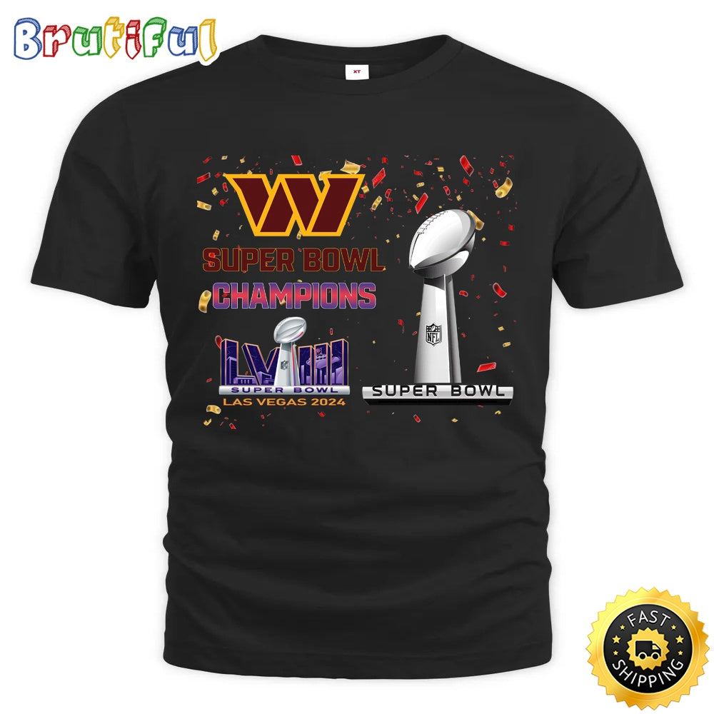 NFL Washington Commanders T Shirt Super Bowl LVIII 2024 Las Vegas Champions Unisex Tshirt
