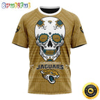 NFL Jacksonville Jaguars All Over Print 3D T Shirt Specialized Kits For Dia De Muertos Show Your Team Spirit