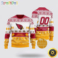 Personalized NFL Arizona Cardinals Playing Field Ugly Christmas Sweater Perfect Gift For Football Fans