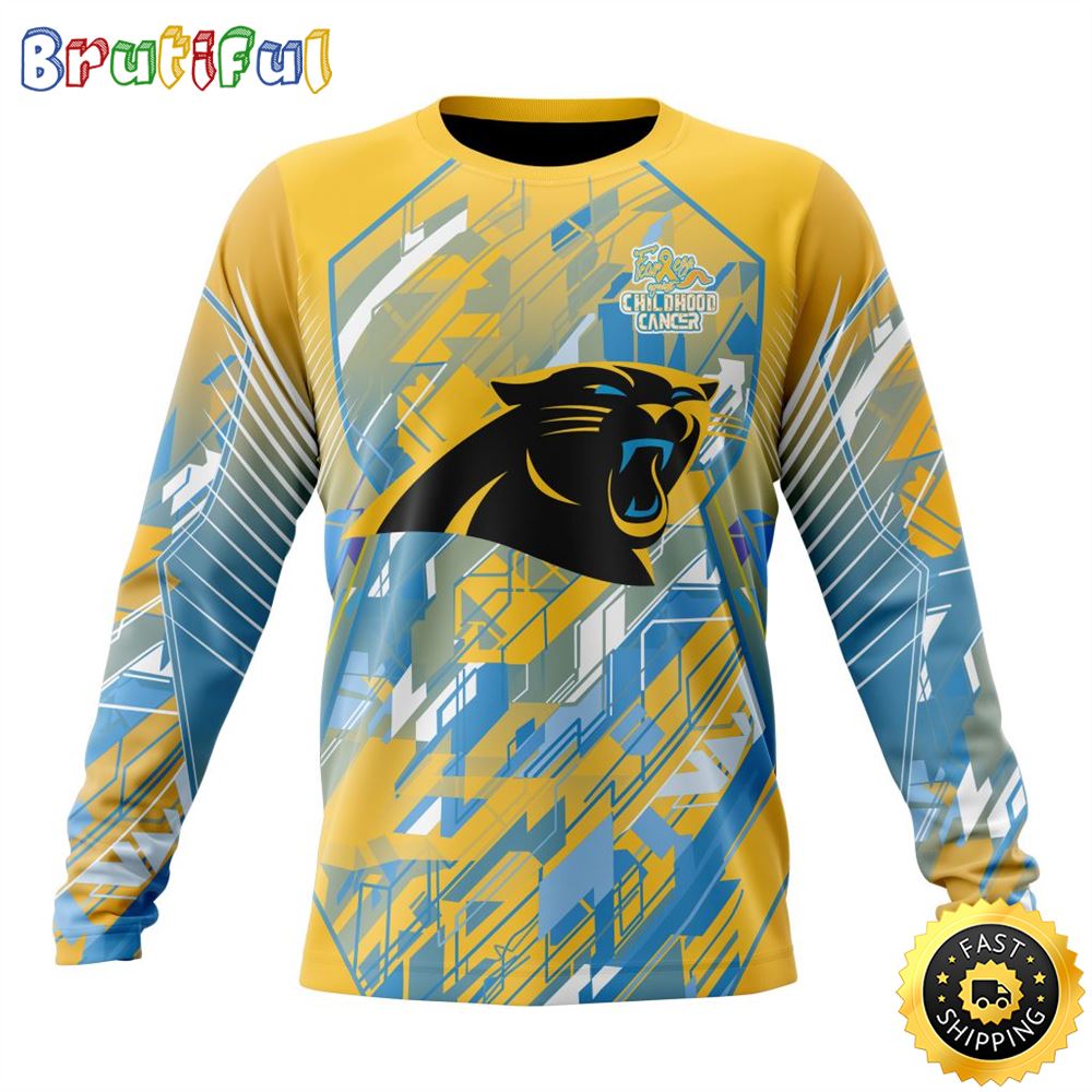 NFL Carolina Panthers Crewneck Sweatshirt Fearless Against Childhood Cancers Gift For Football Fans