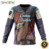 NFL Carolina Panthers Crewneck Sweatshirt Specialized Mandalorian And Baby Yoda Gifts For Football Fans