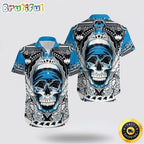 NFL Carolina Panthers Hawaiian Shirts Skull Halloween Show Off Your Team Spirit In Tropical Fashion
