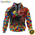 NFL Chicago Bears All Over Print 3D Hoodie Autism Awareness Design Gifts For Survivors