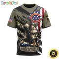 NFL Chicago Bears All Over Print 3D T Shirt Honor Veterans Kneeling Soldier Unisex Tshirt