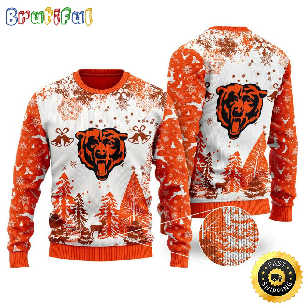 NFL Chicago Bears Christmas Ugly Sweater Xmax Tree Chistmas