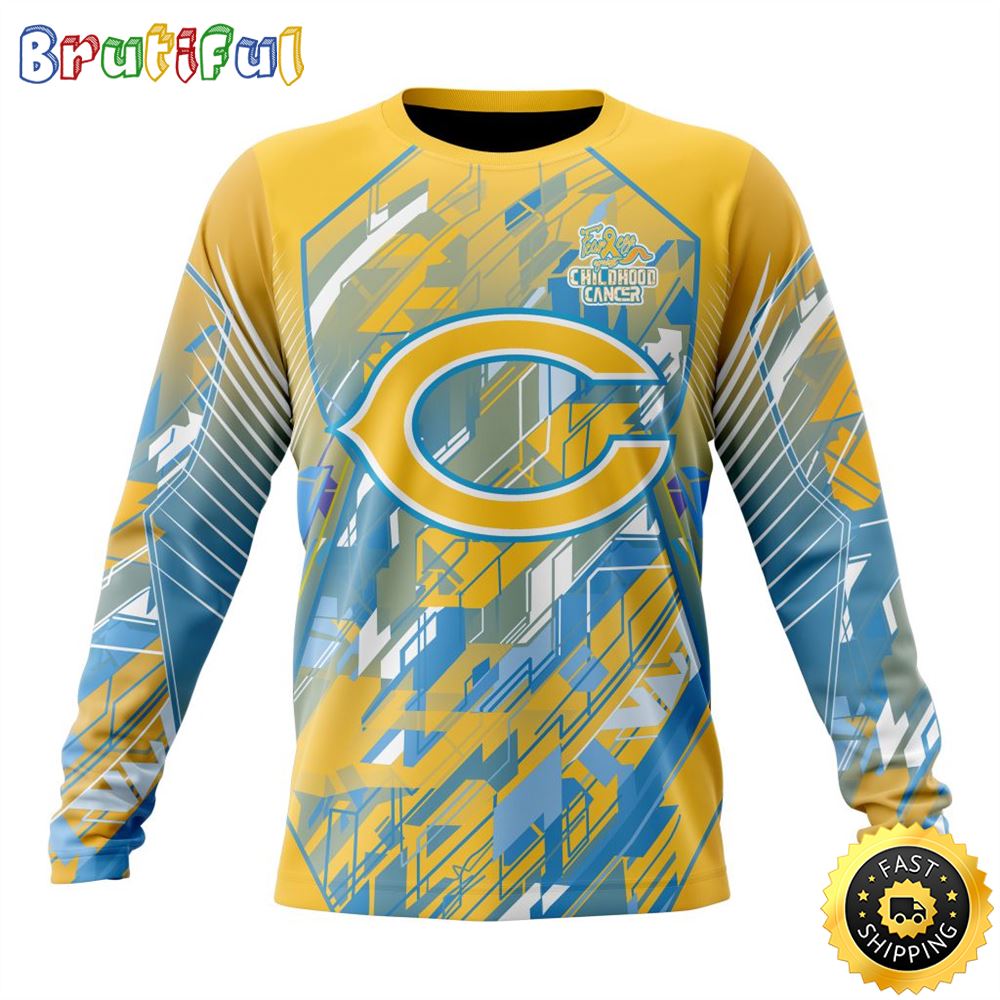 NFL Chicago Bears Crewneck Sweatshirt Fearless Against Childhood Cancers Gift For Football Fans