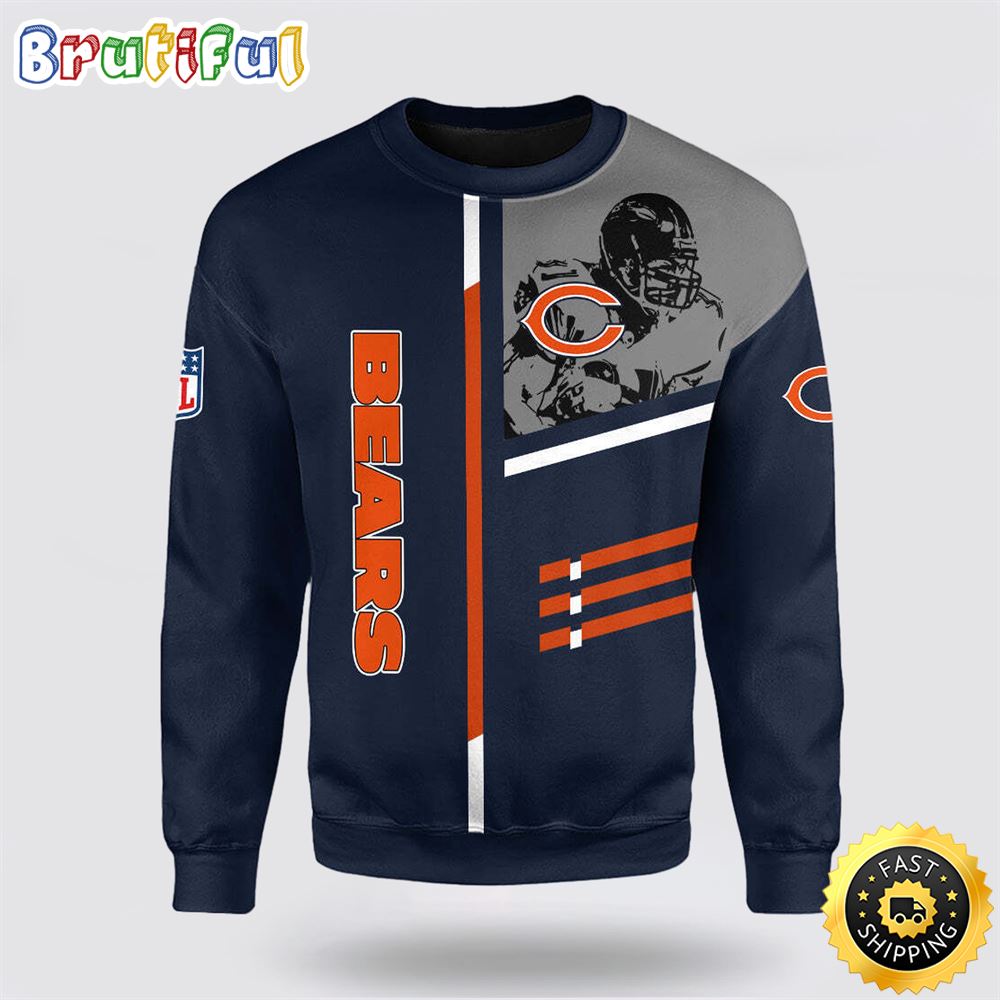 NFL Chicago Bears Crewneck Sweatshirt For Football Fans