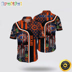 NFL Chicago Bears Hawaiian Shirts Skull Halloween Show Off Your Team Spirit In Tropical Fashion