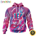 NFL Cincinnati Bengals I Pink All Over Print 3D Hoodie I Can Fearless Again Breast Cancer For Breast Cancer Survivors