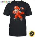 NFL Cincinnati Bengals T Shirt Print Mario Nfl Tshirt Mario For Fans